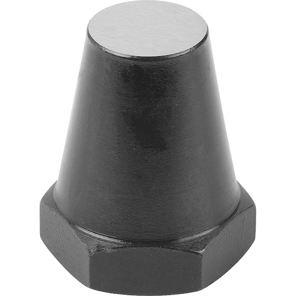 Rest Pad, Form:A Plane, Internal Thread D=M12, H=25, Sw=19, Carbon Steel Tempered And Black Oxidis